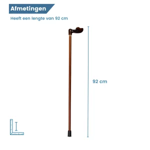 lengte wandelstok 92 cm lang