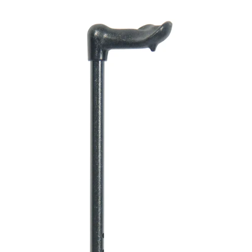 wandelstok ergonomisch rechtshandig verstelbaar zwart