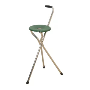 groene zitting wandelstok driepoot