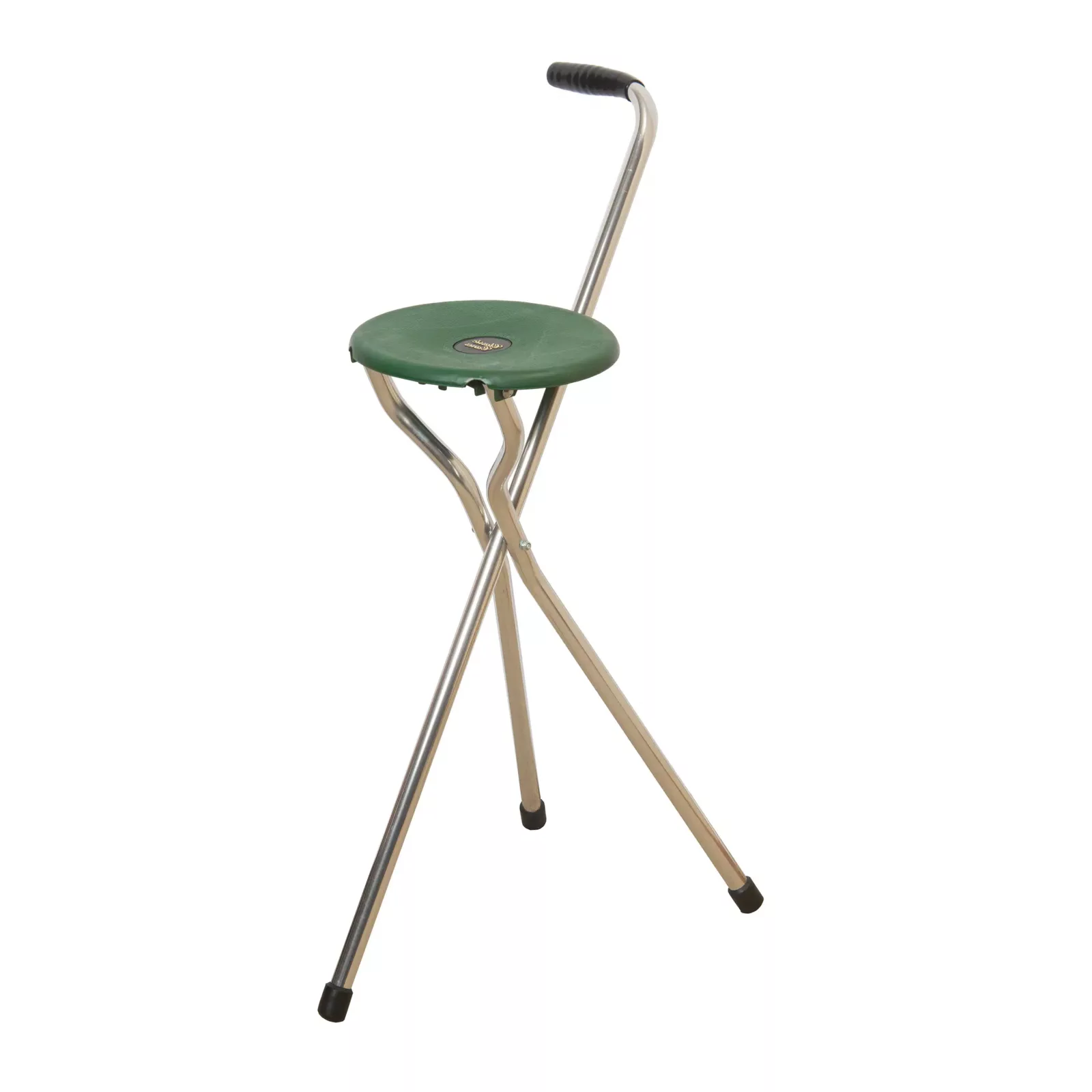 groene zitting wandelstok driepoot