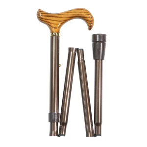 wandelstok opvouwbaar essenhout handvat