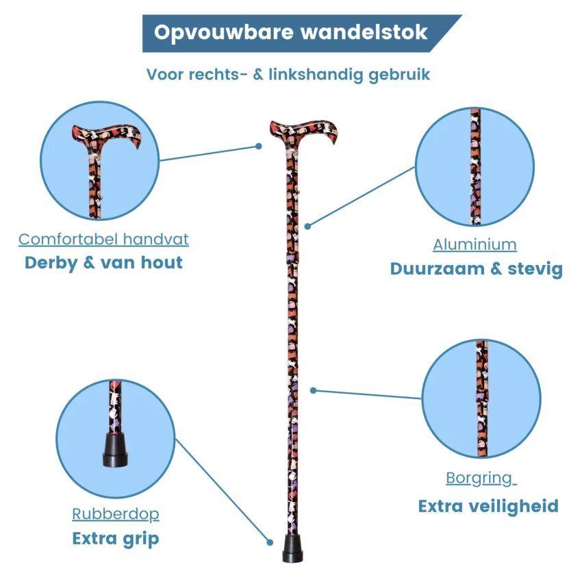 usp wandelstok met katten