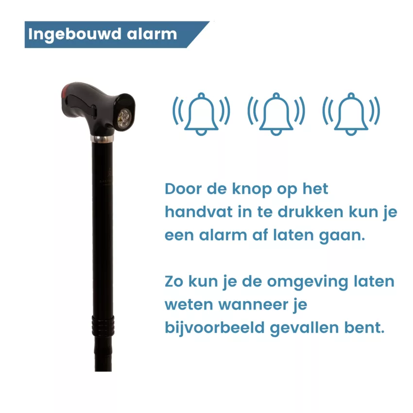 alarm van opvouwbare wandelstok