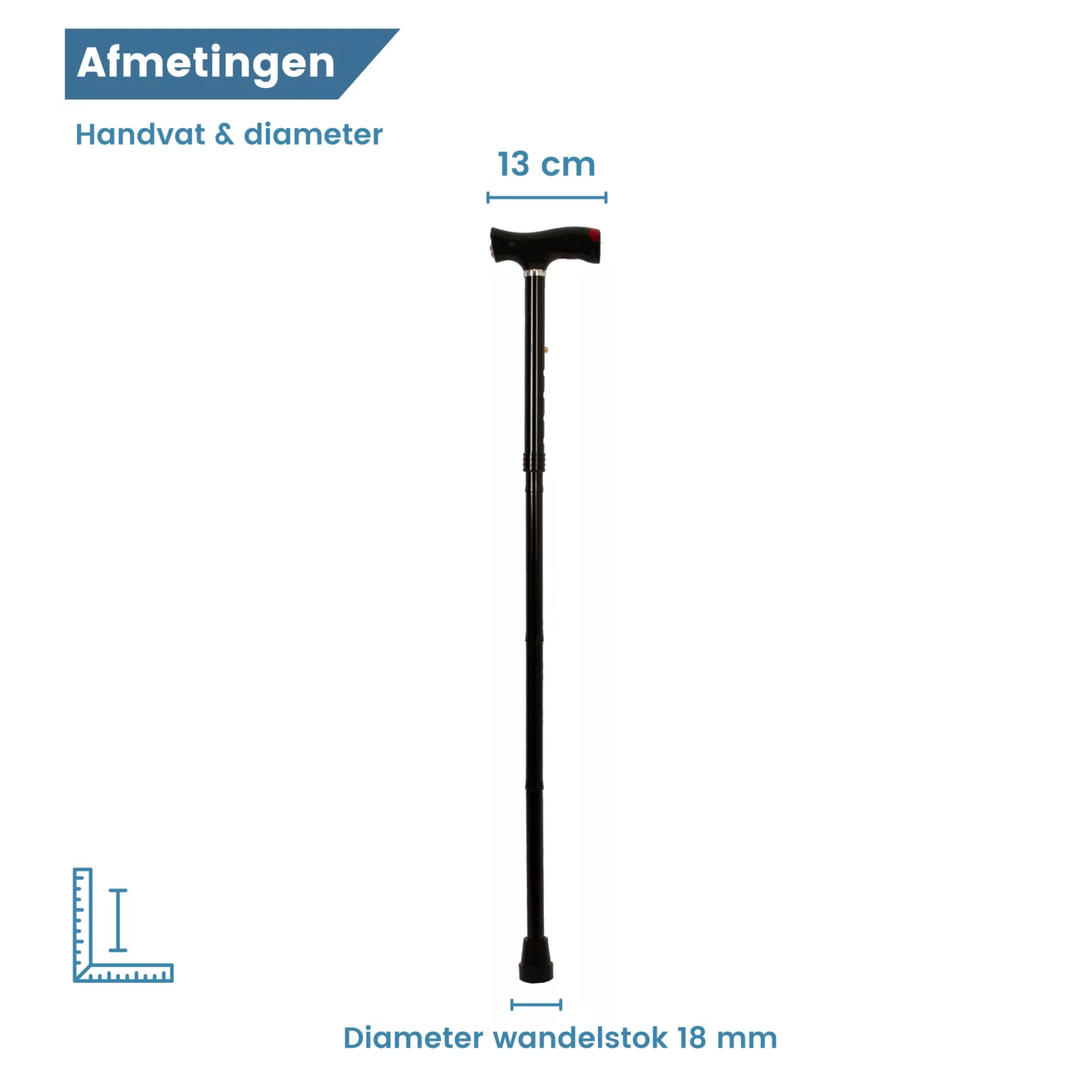 diameter van opvouwbare wandelstok