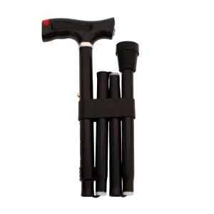 wandelstok opvouwbaar met alarm en licht opgevouwen