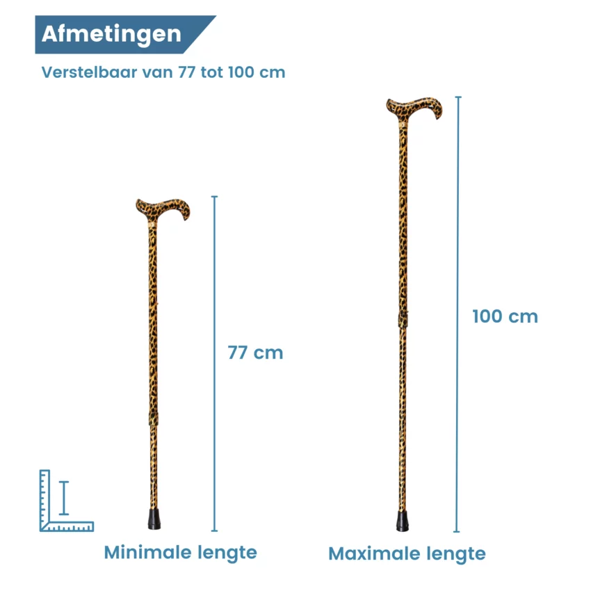 verstelbaar gouden luipaard afmetingen