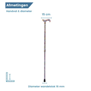 uitschuifbare wandelstok diameter lavendel