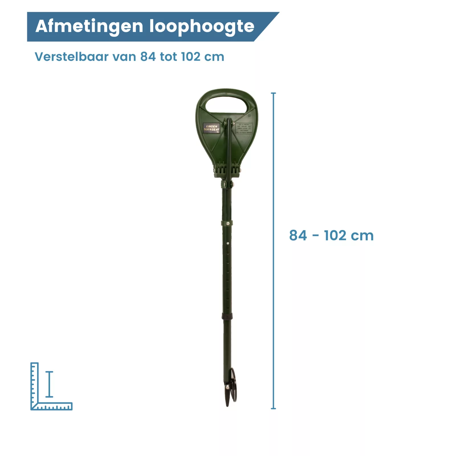 zitwandelstok loophoogte afmetingen