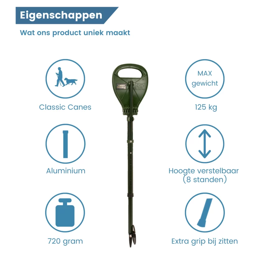 eigenschappen supaseat wandelstok groen
