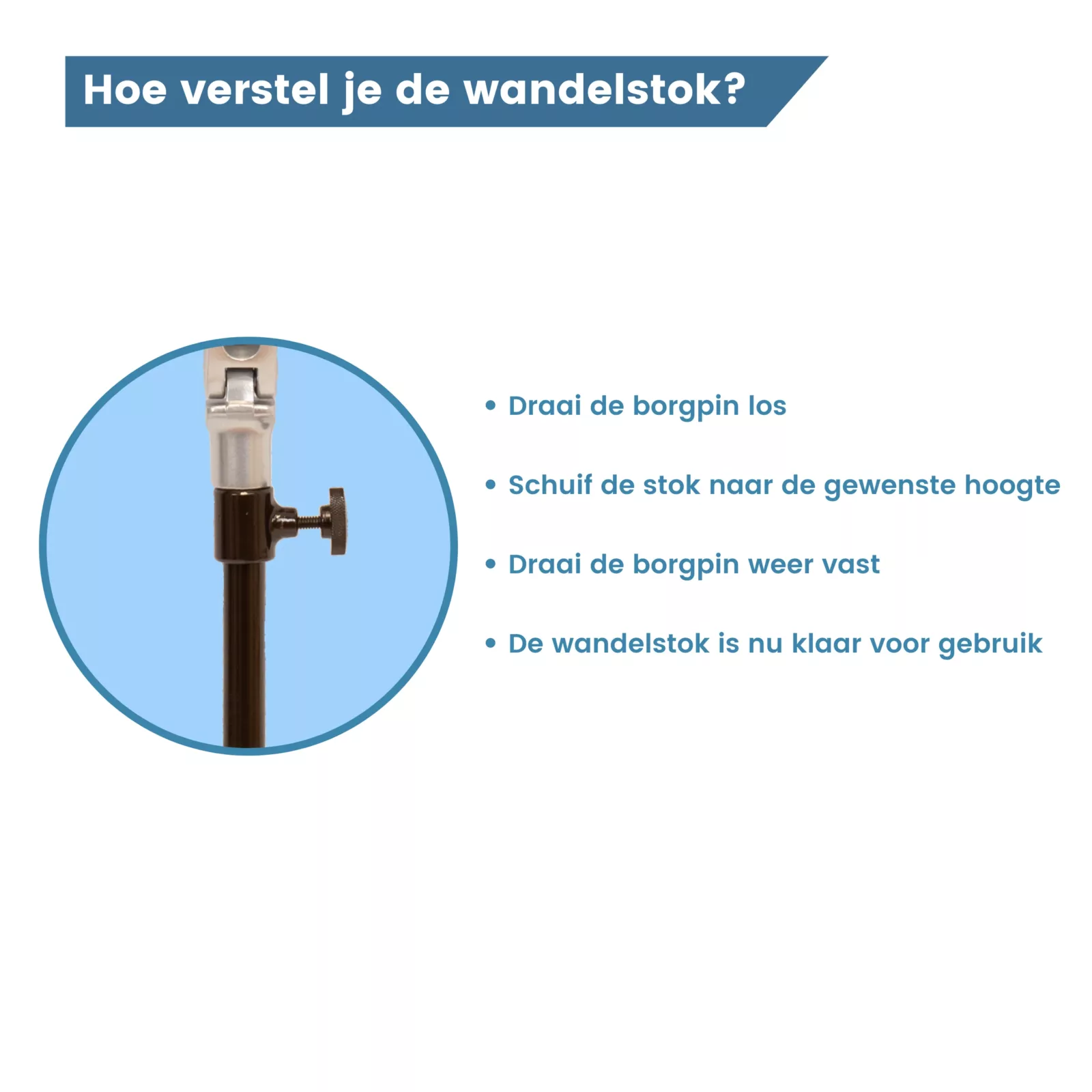 hoe verstel je deze zitstok?